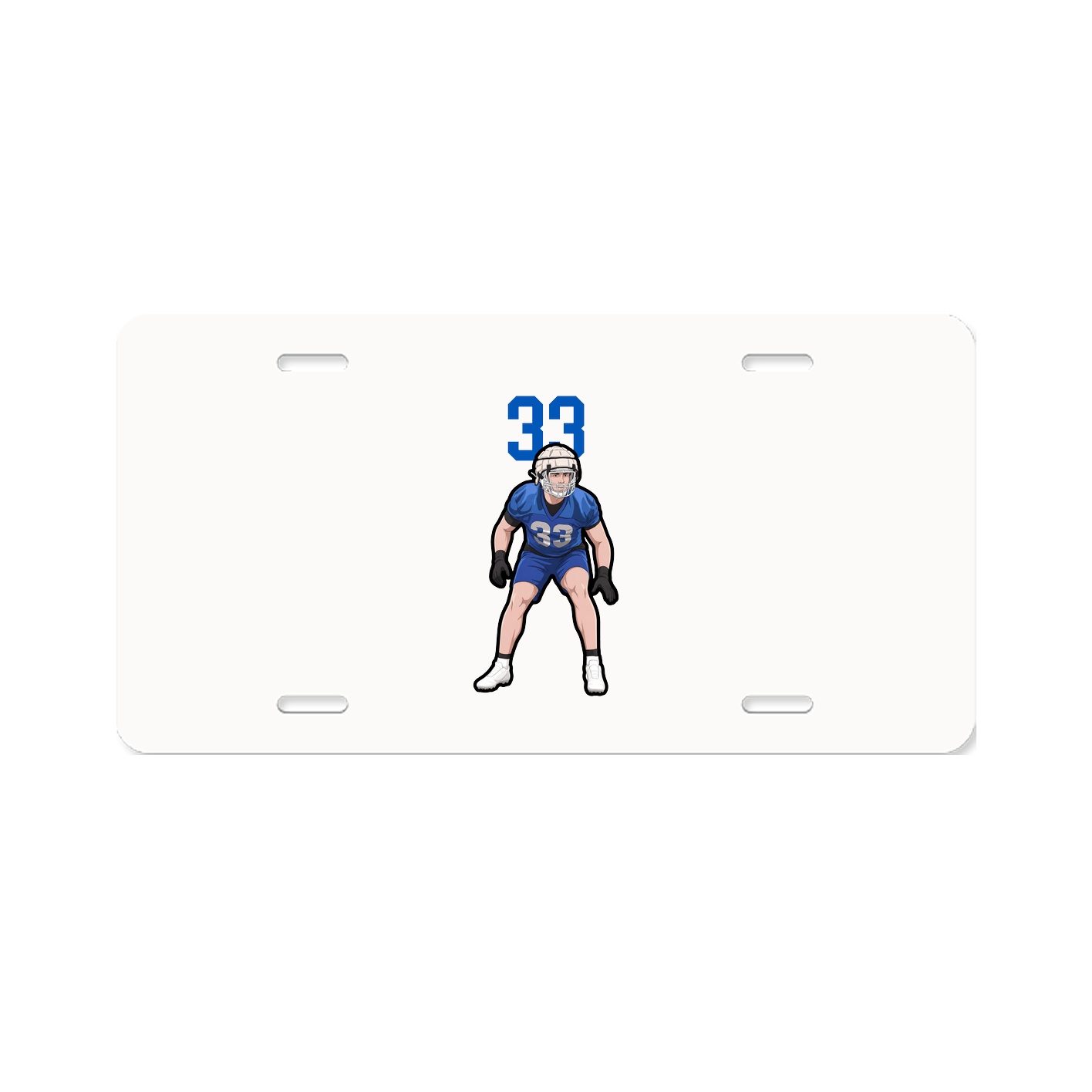 License Plate — Number Top in Classic
