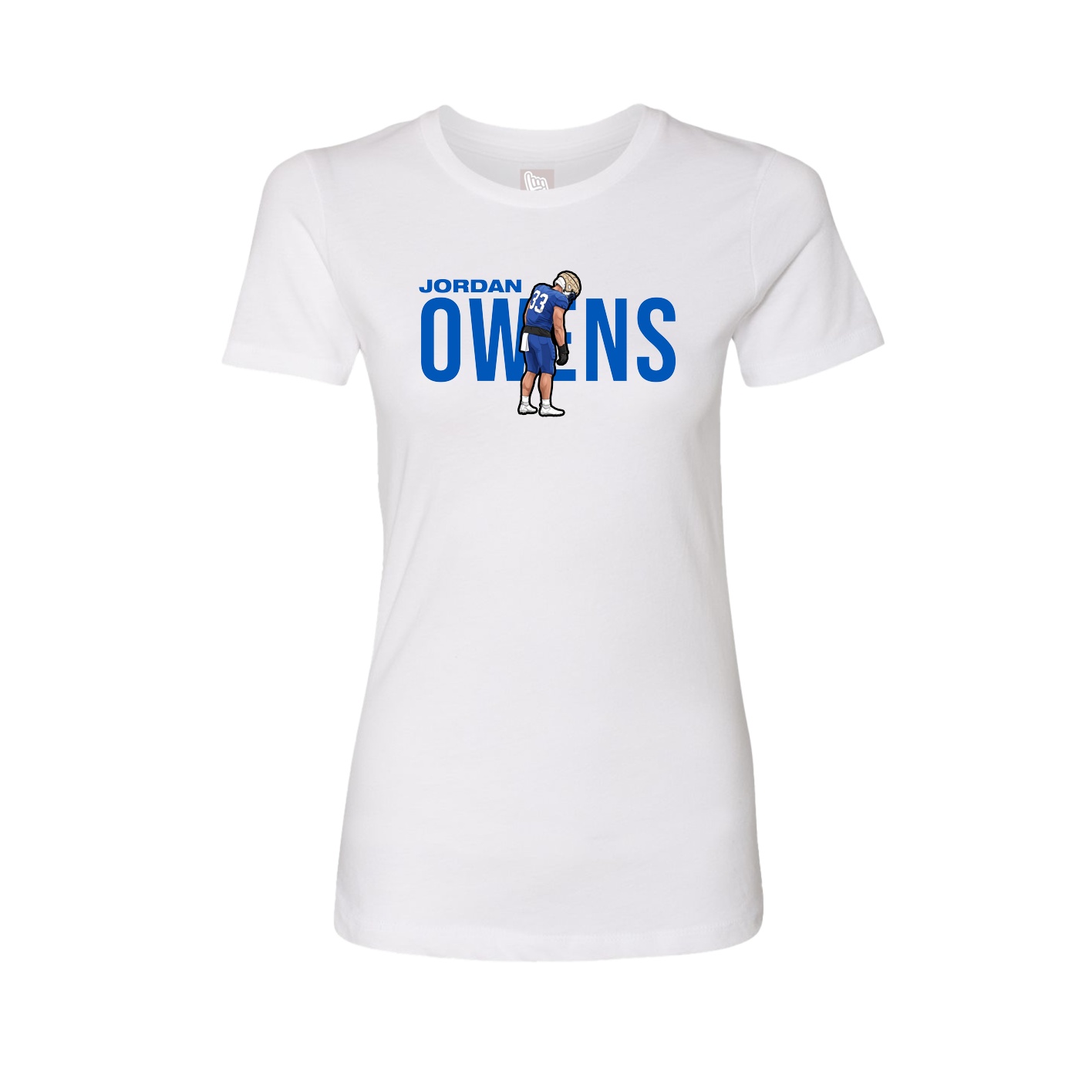 Fitted Women's Tee — Player Name in White