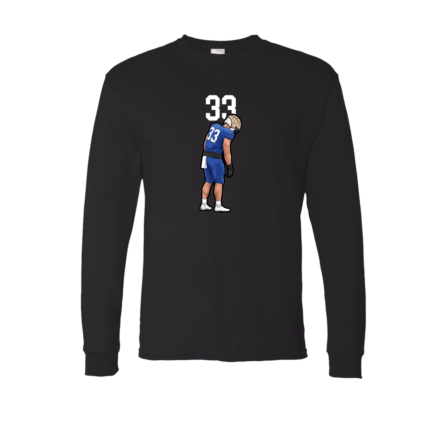 Long Sleeve Tee — Number Top in Black