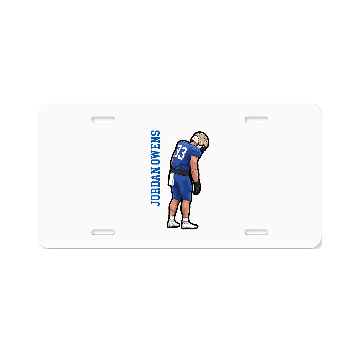 License Plate — Name Vertical in Classic