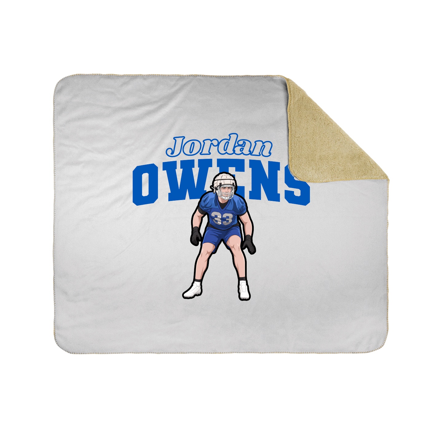 Throw Blanket — Name Arch in White
