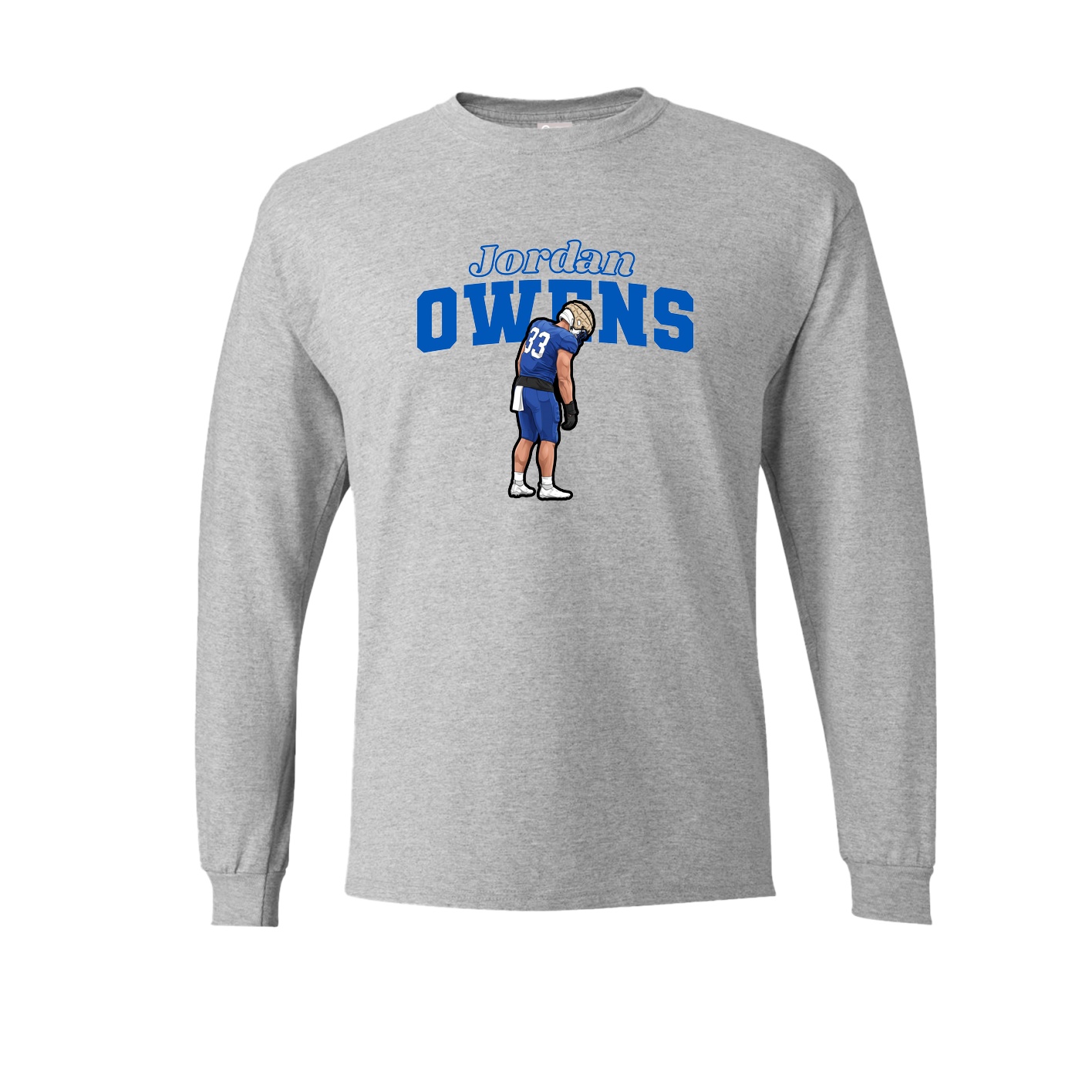 Long Sleeve Tee — Name Arch in Grey