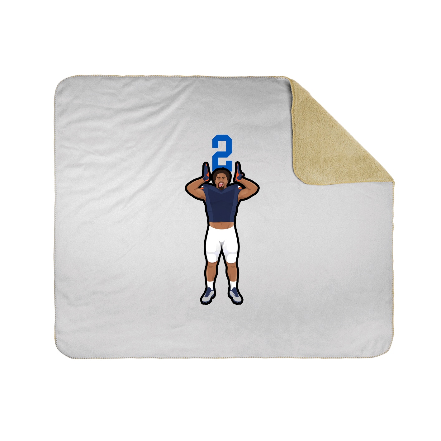 Throw Blanket — Number Top in White