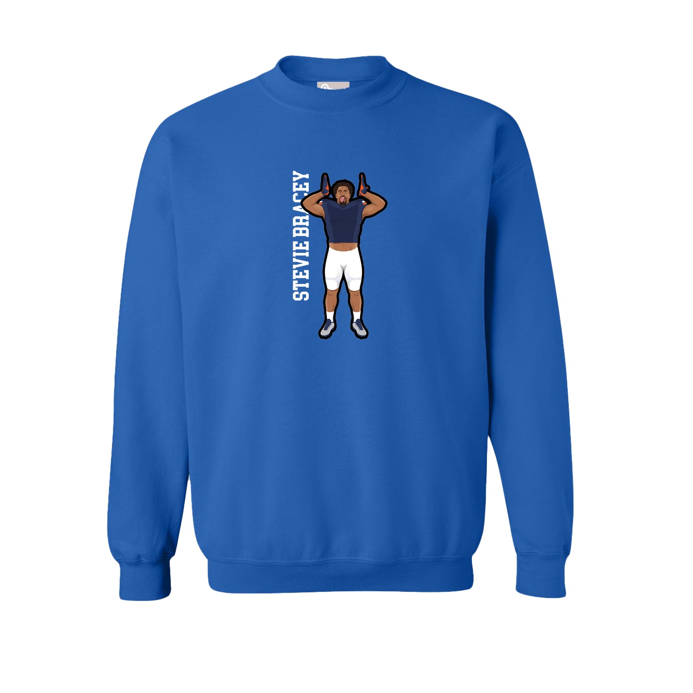 Fleece Crew — Name Vertical in Royal