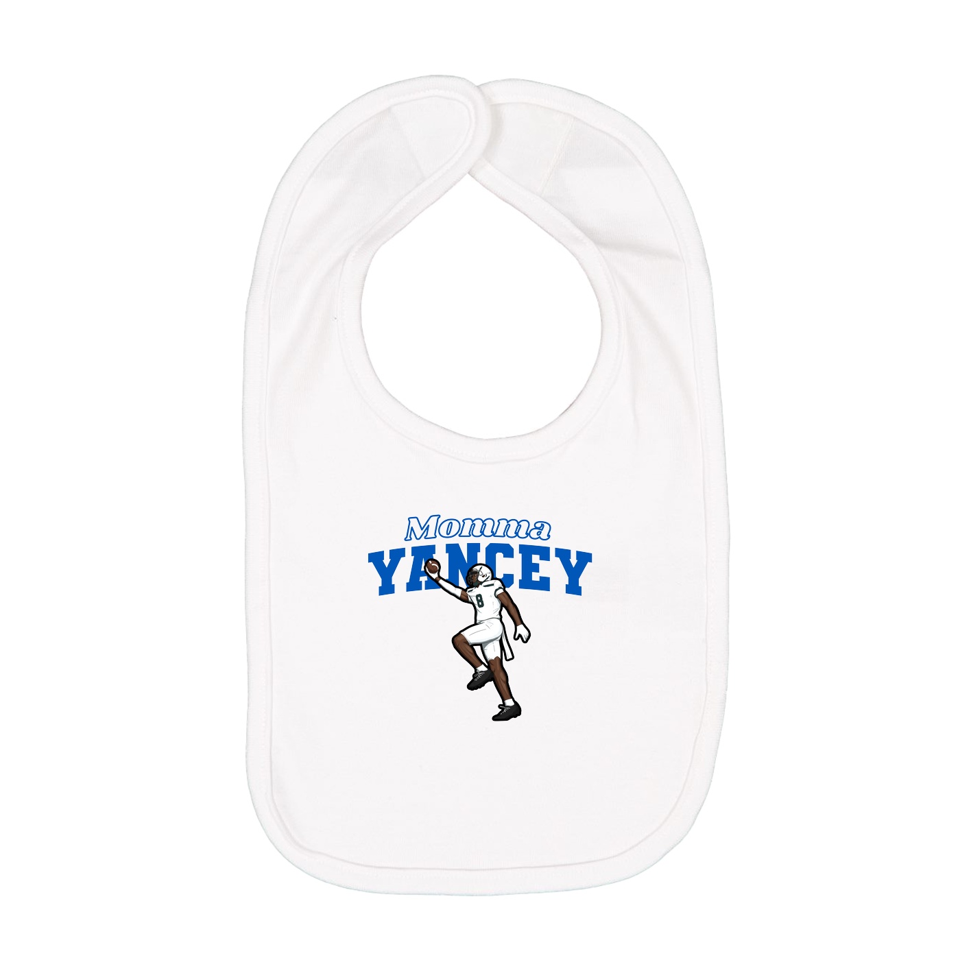 Infant Bib — Mothers Day Block in White