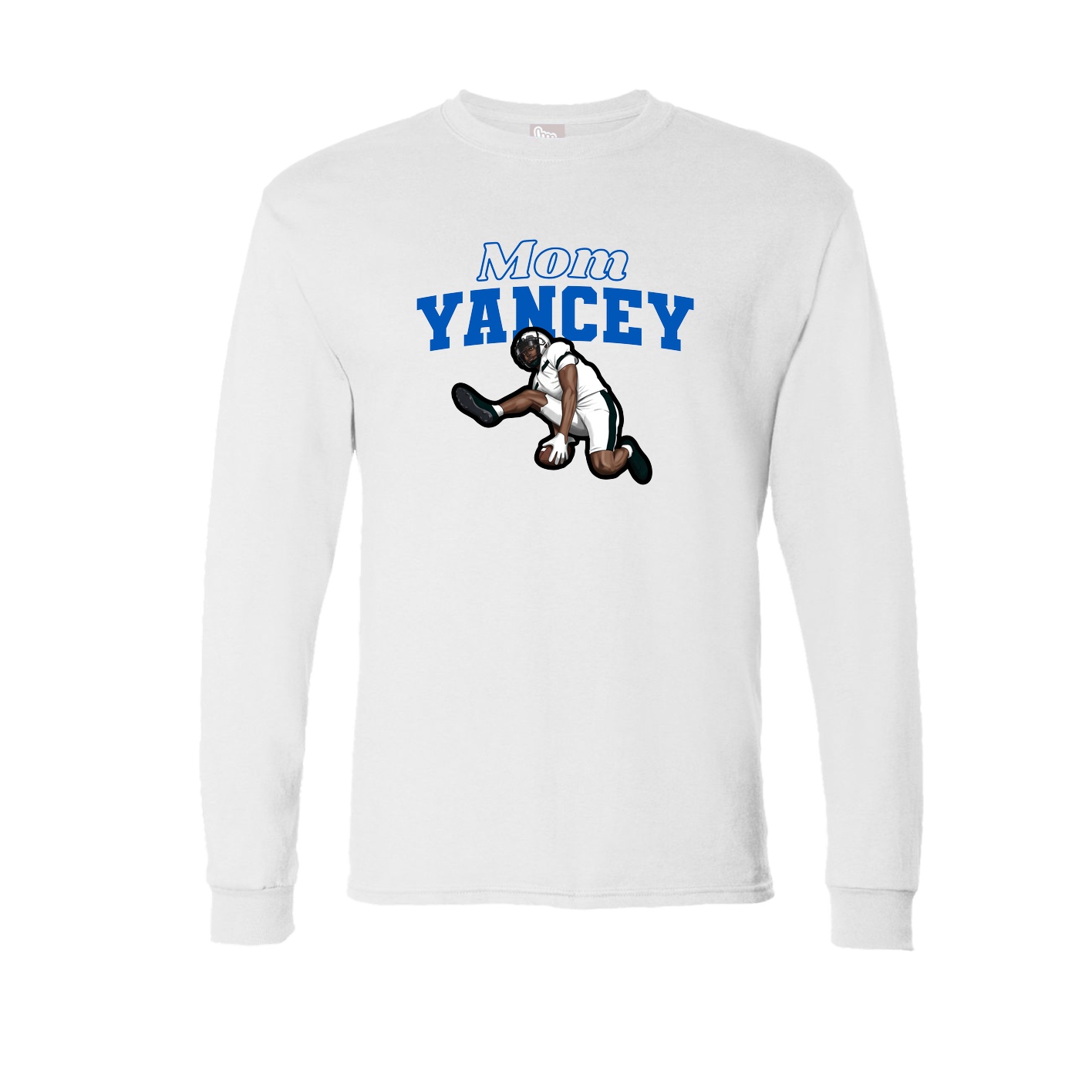 Long Sleeve Tee — Mothers Day Block in White