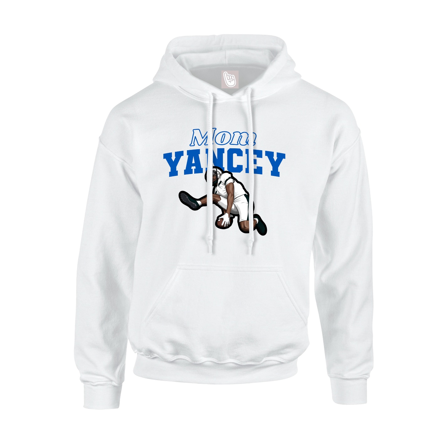 Youth Hoodie — Mothers Day Block in White