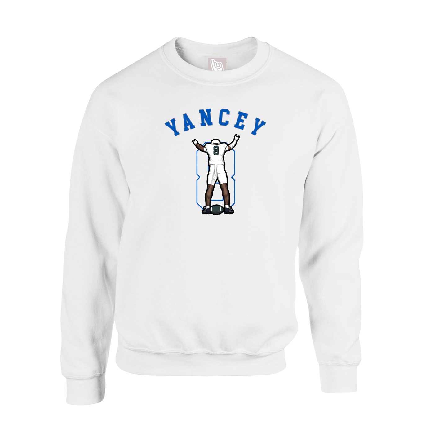 Fleece Crew — Shirsey Arch in White