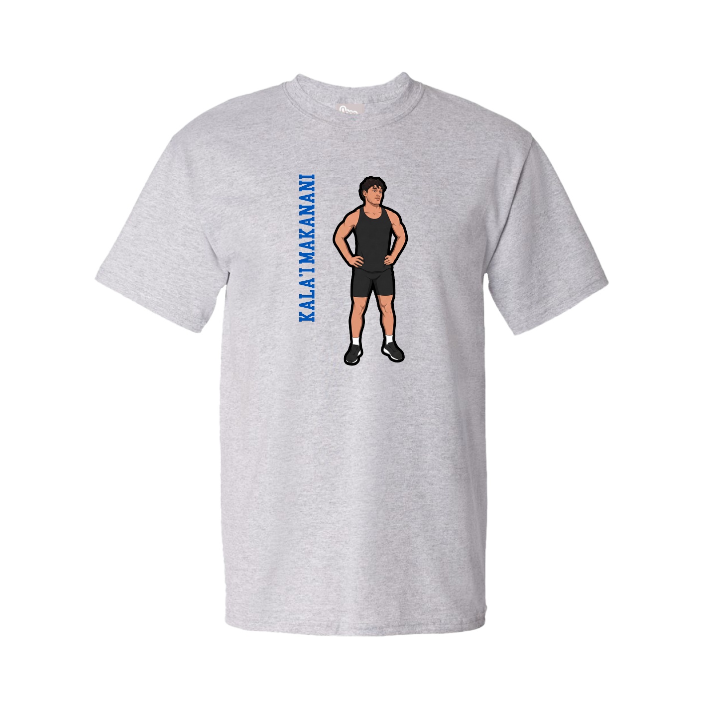 Youth Tee — Name Vertical in Grey