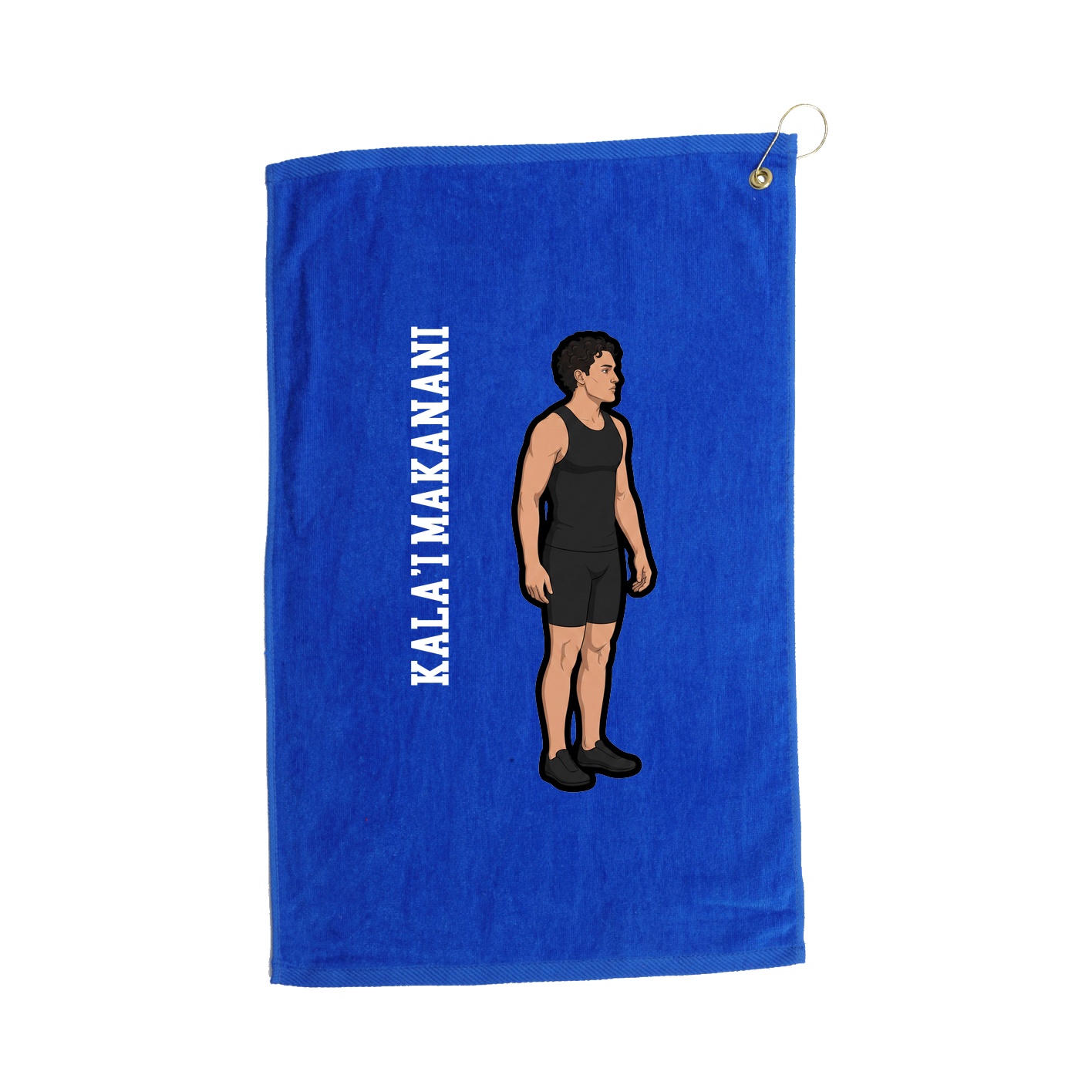 Golf Towel — Name Vertical in Royal