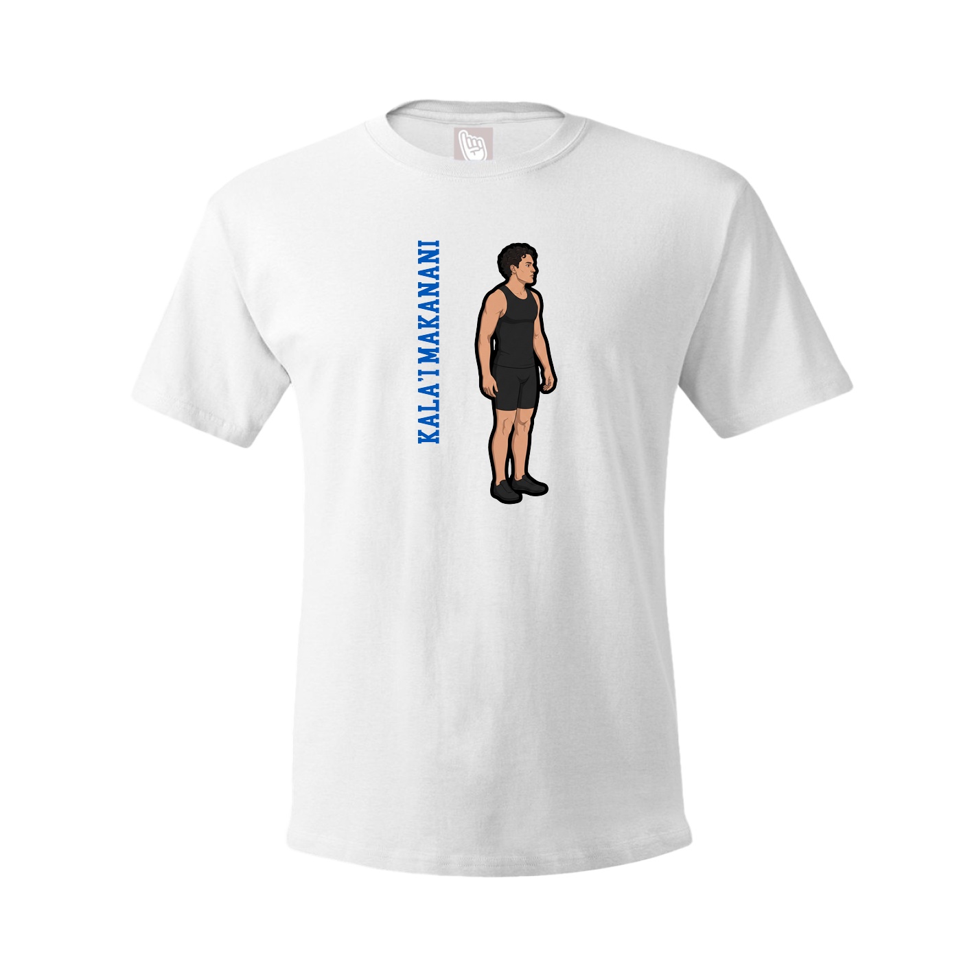 Tee — Name Vertical in White