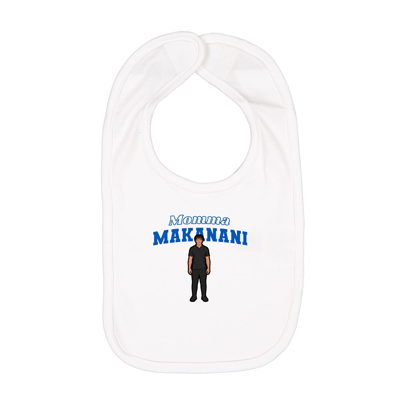Infant Bib — Mothers Day Block in White