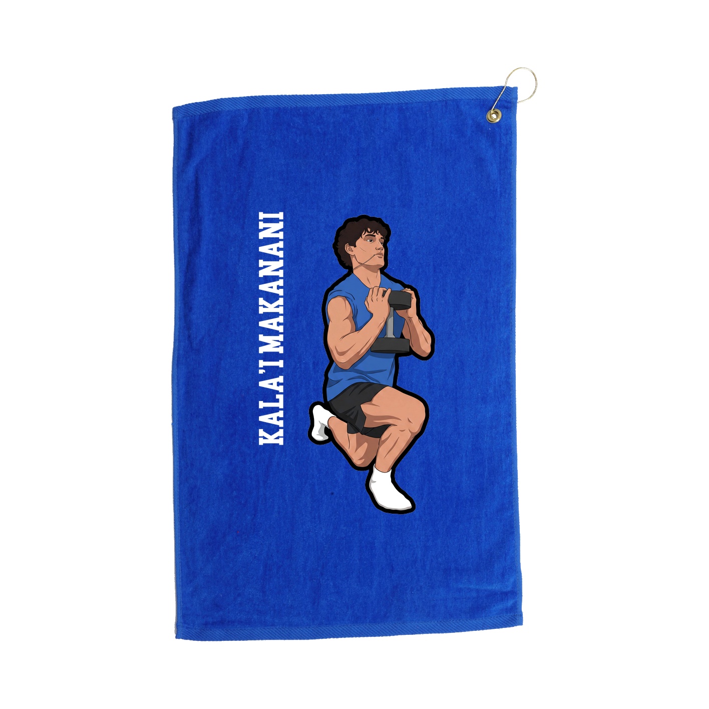 Golf Towel — Name Vertical in Royal