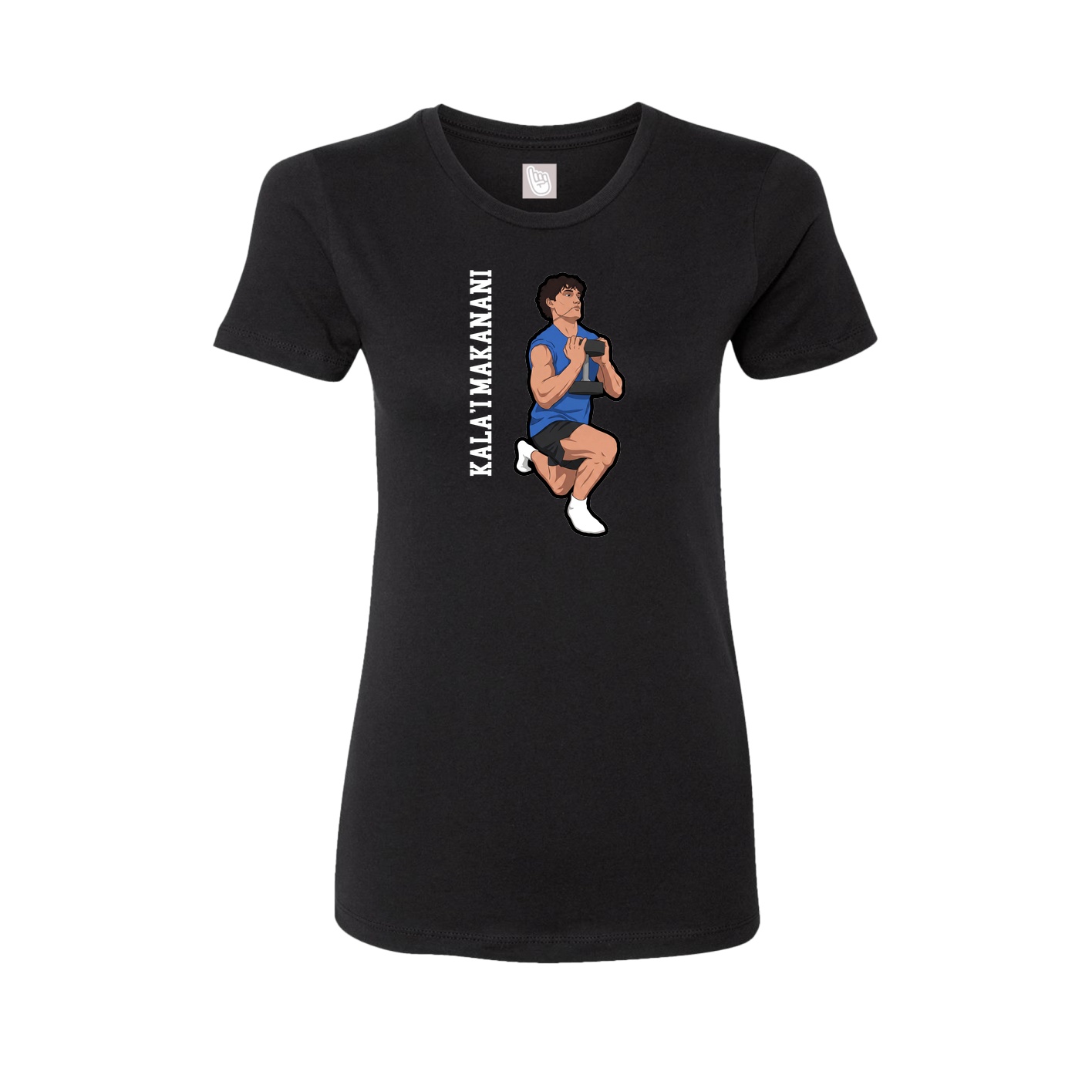 Womens Tee — Name Vertical in Black
