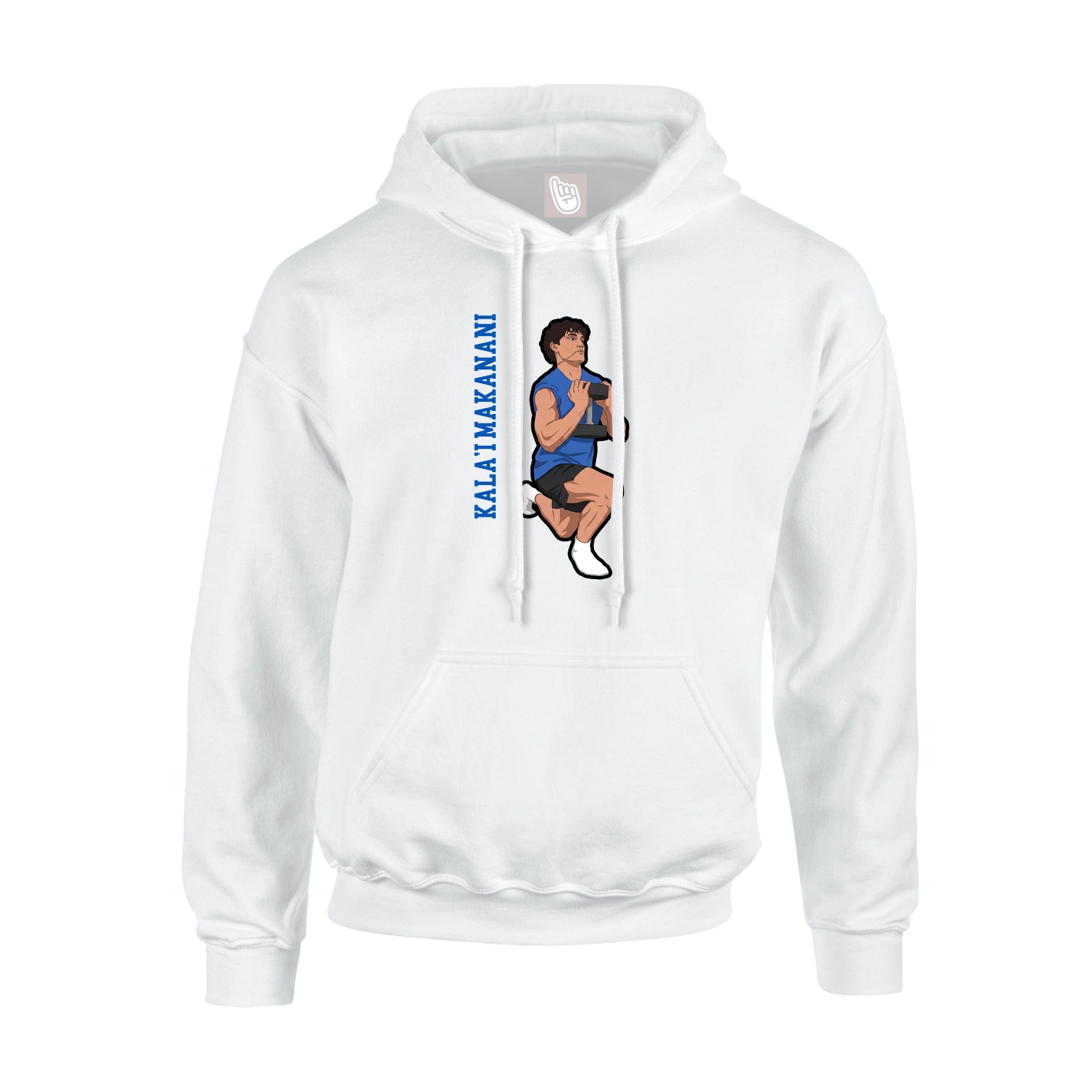 Hoodie — Name Vertical in White