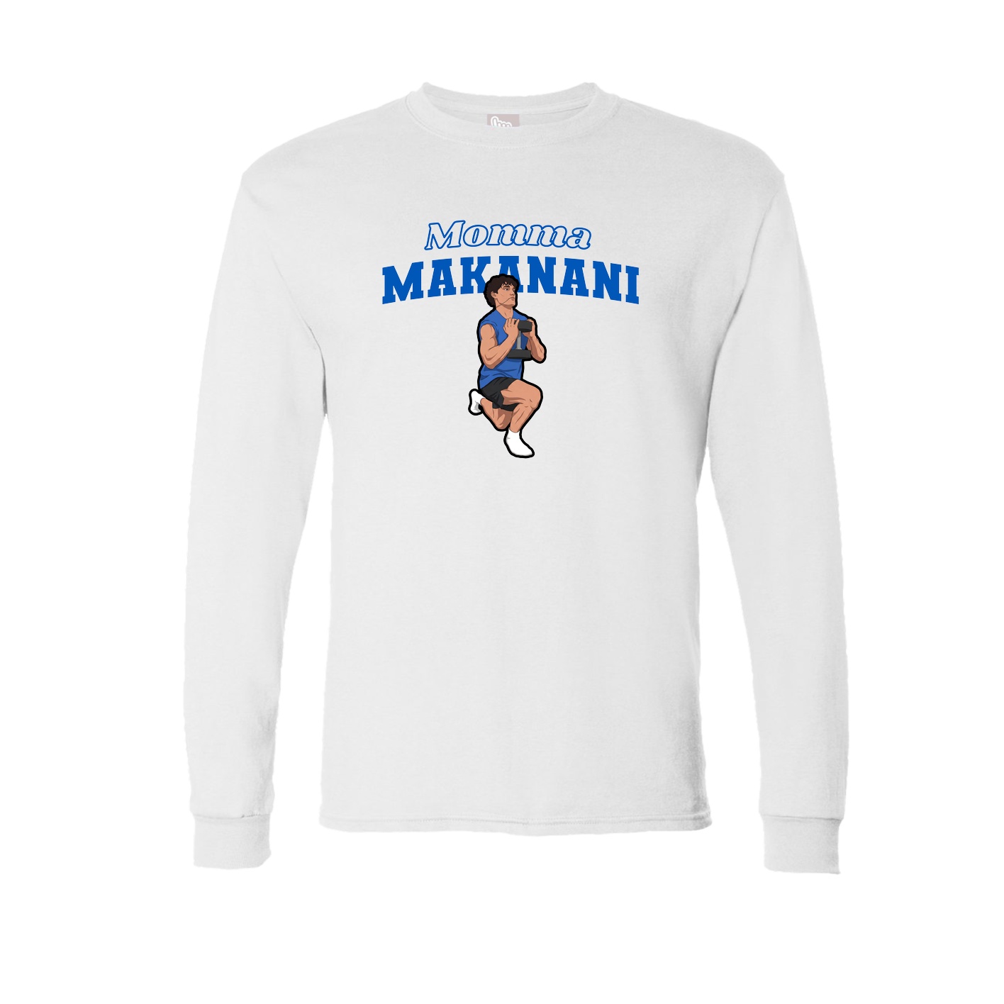 Long Sleeve Tee — Mothers Day Block in White