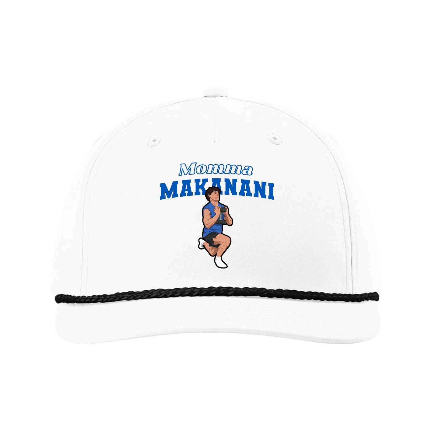 Five-Panel Classic Rope Cap — Mothers Day Block in White