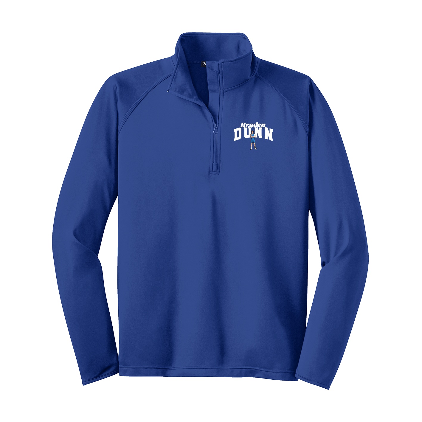 Q-Zip Pullover — Signature Arch in Royal