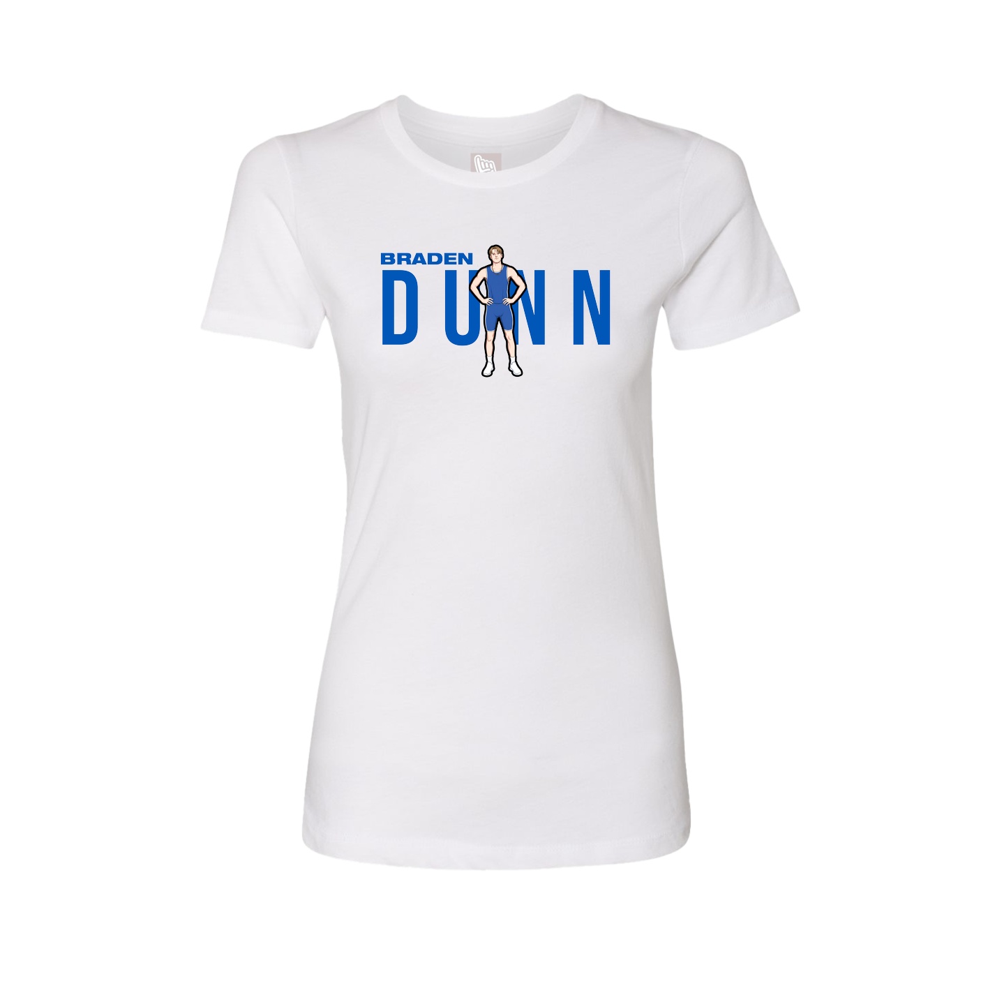 Fitted Women's Tee — Player Name in White