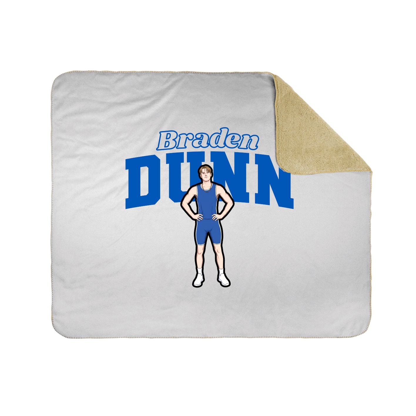 Throw Blanket — Name Arch in White