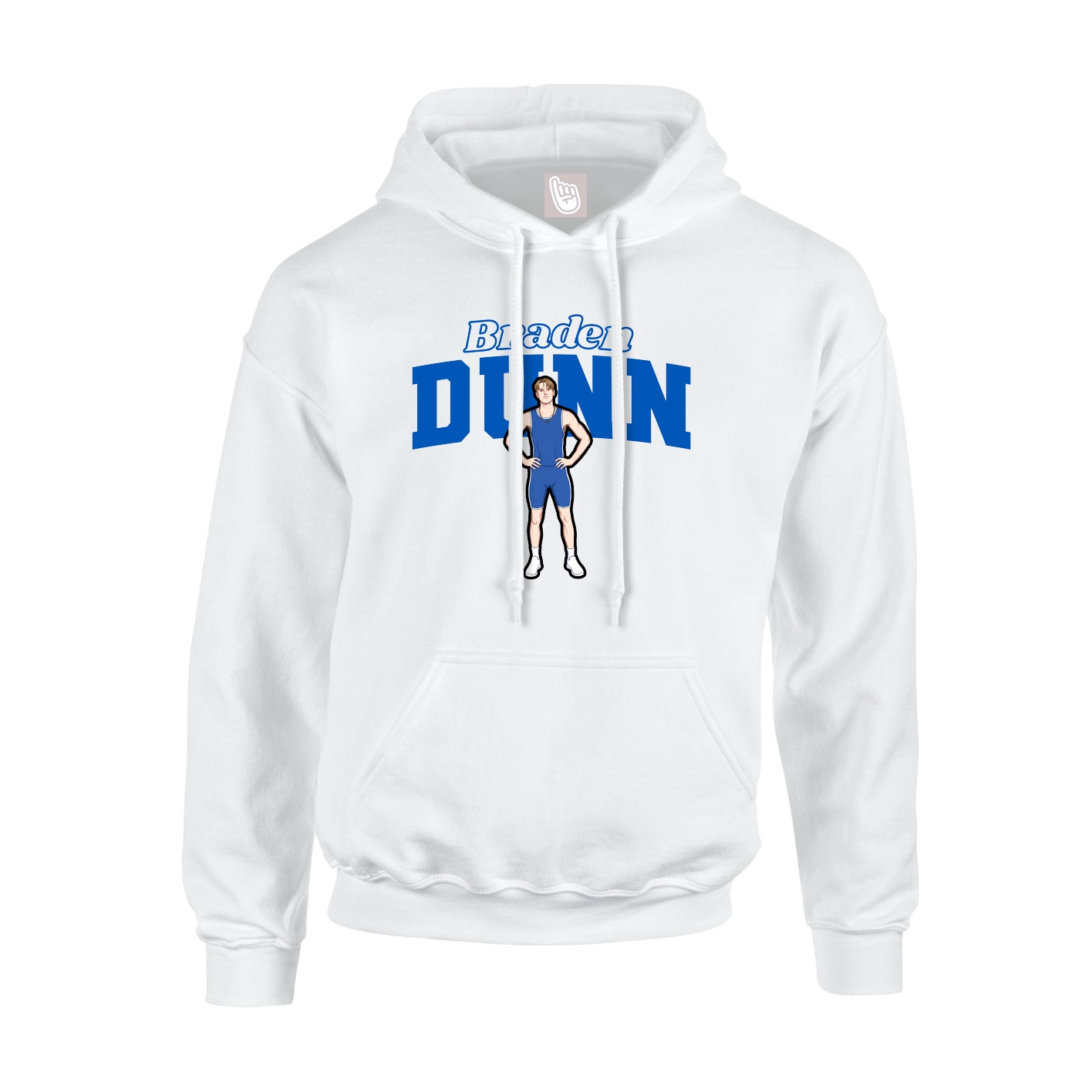 Hoodie — Name Arch in White