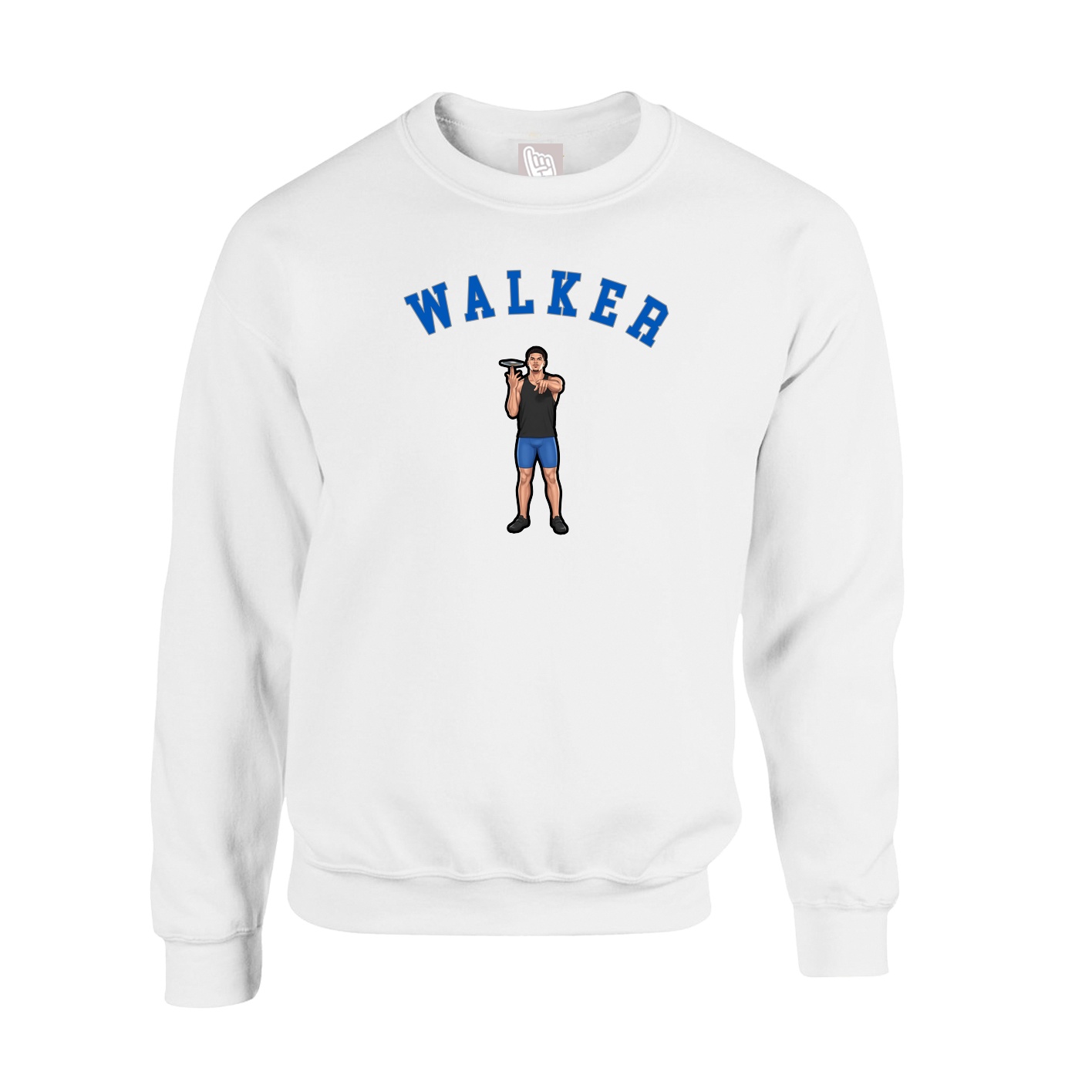 Fleece Crew — Shirsey Arch in White