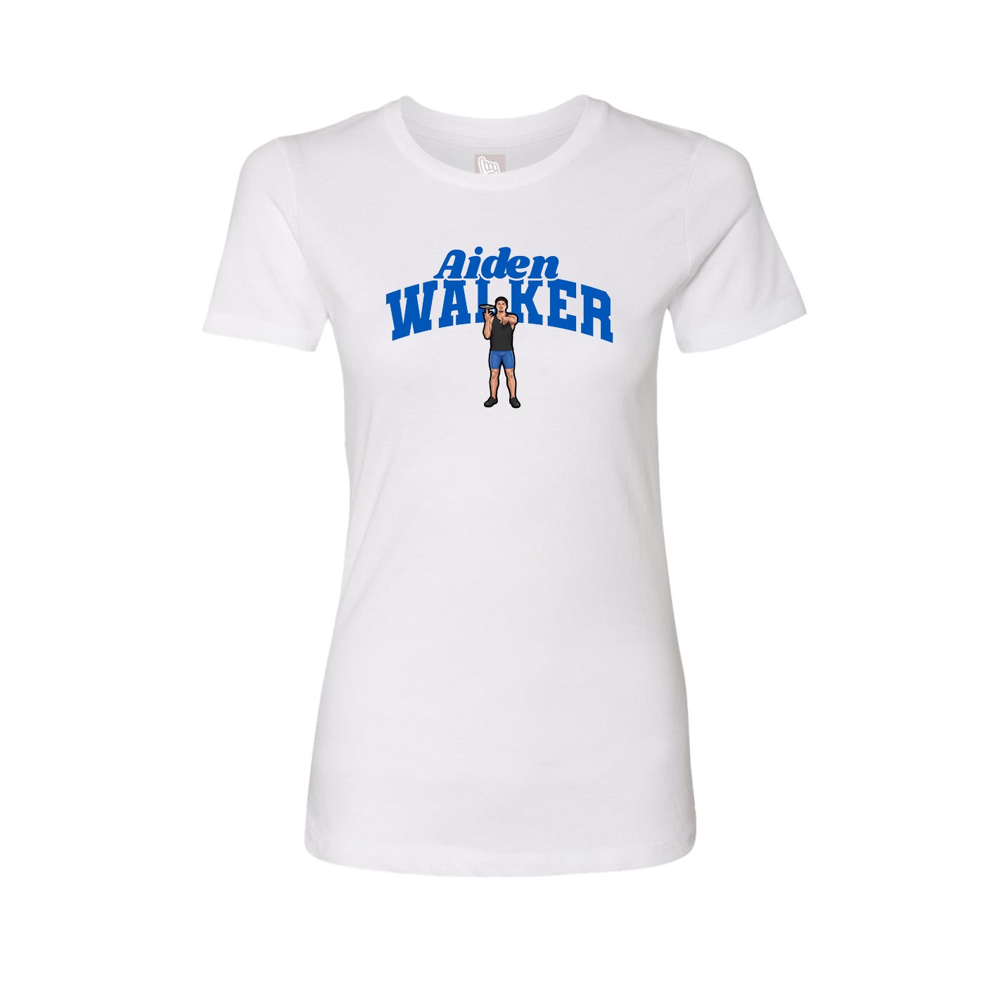 Fitted Women's Tee — Signature Arch in White