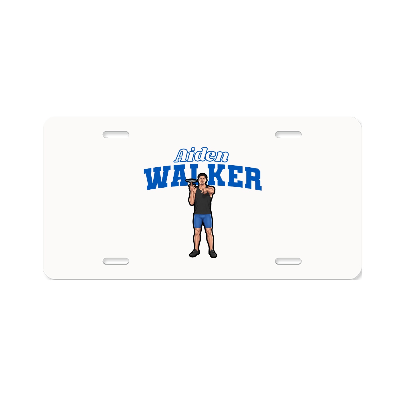 License Plate — Name Arch in Classic