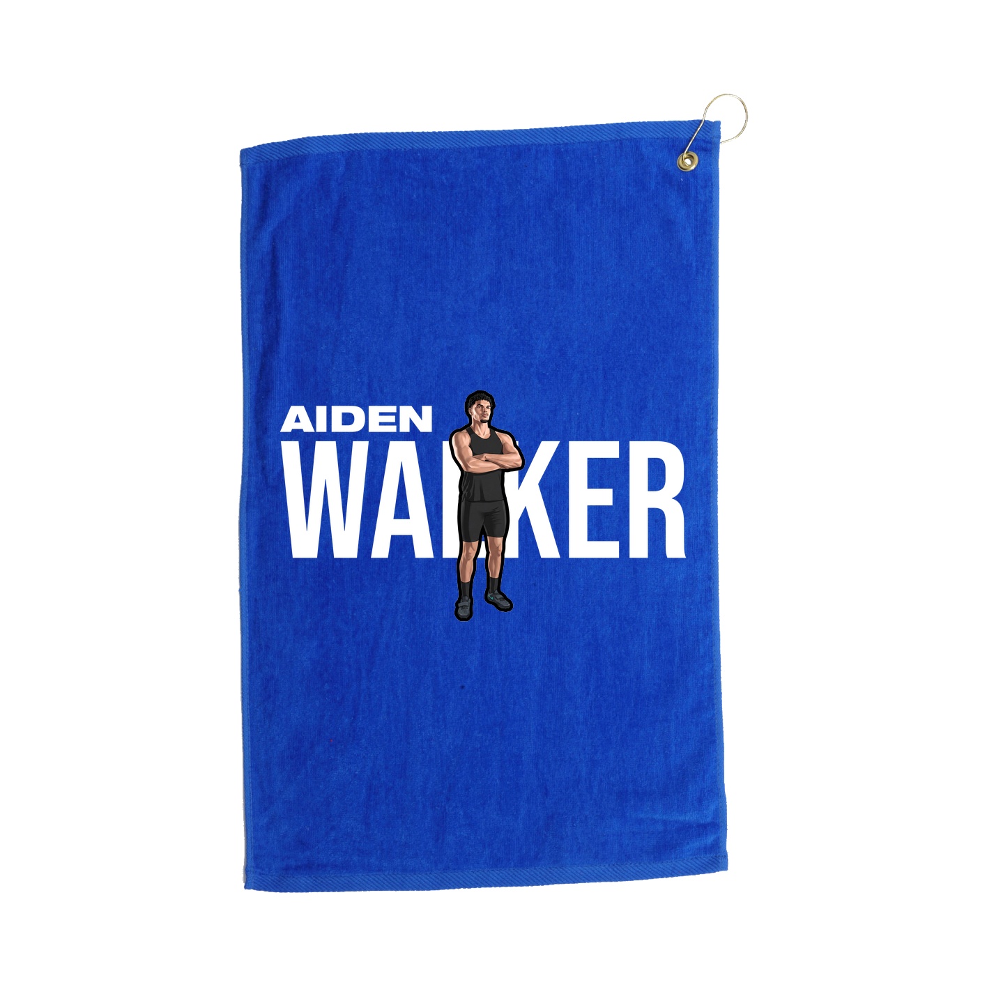 Golf Towel — Player Name in Royal