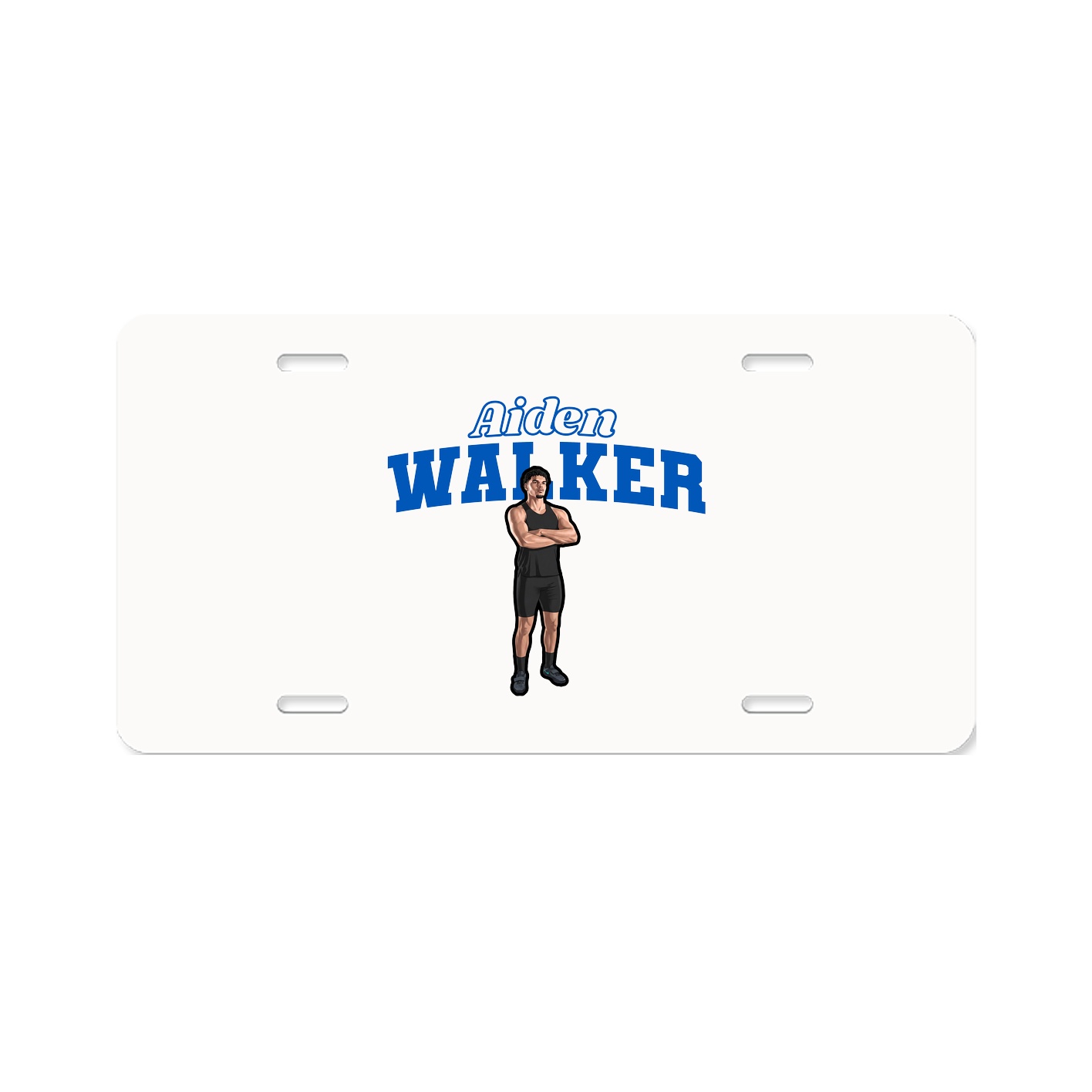License Plate — Name Arch in Classic