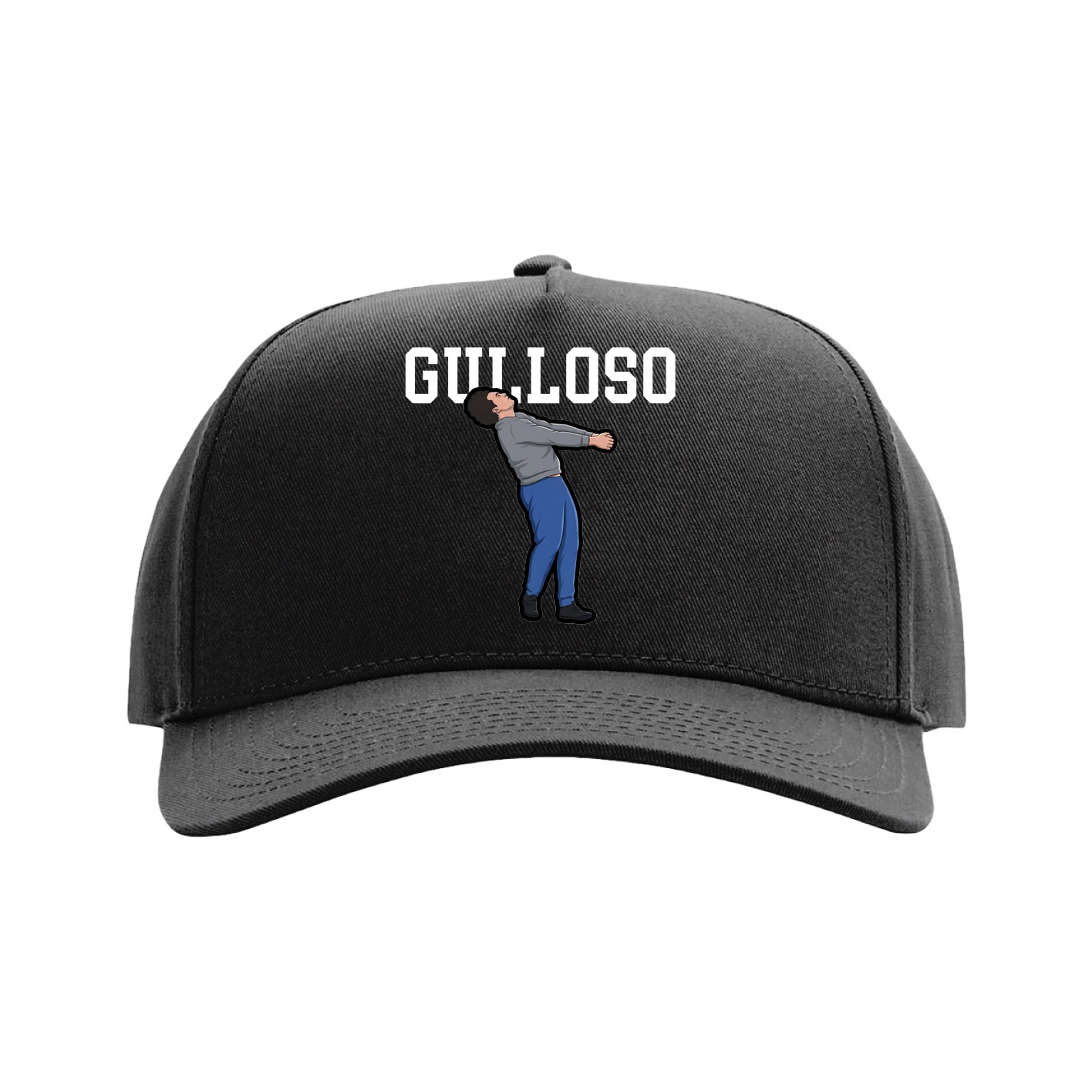 Full Fabric Five-Panel Champ Cap — Shirsey in Black