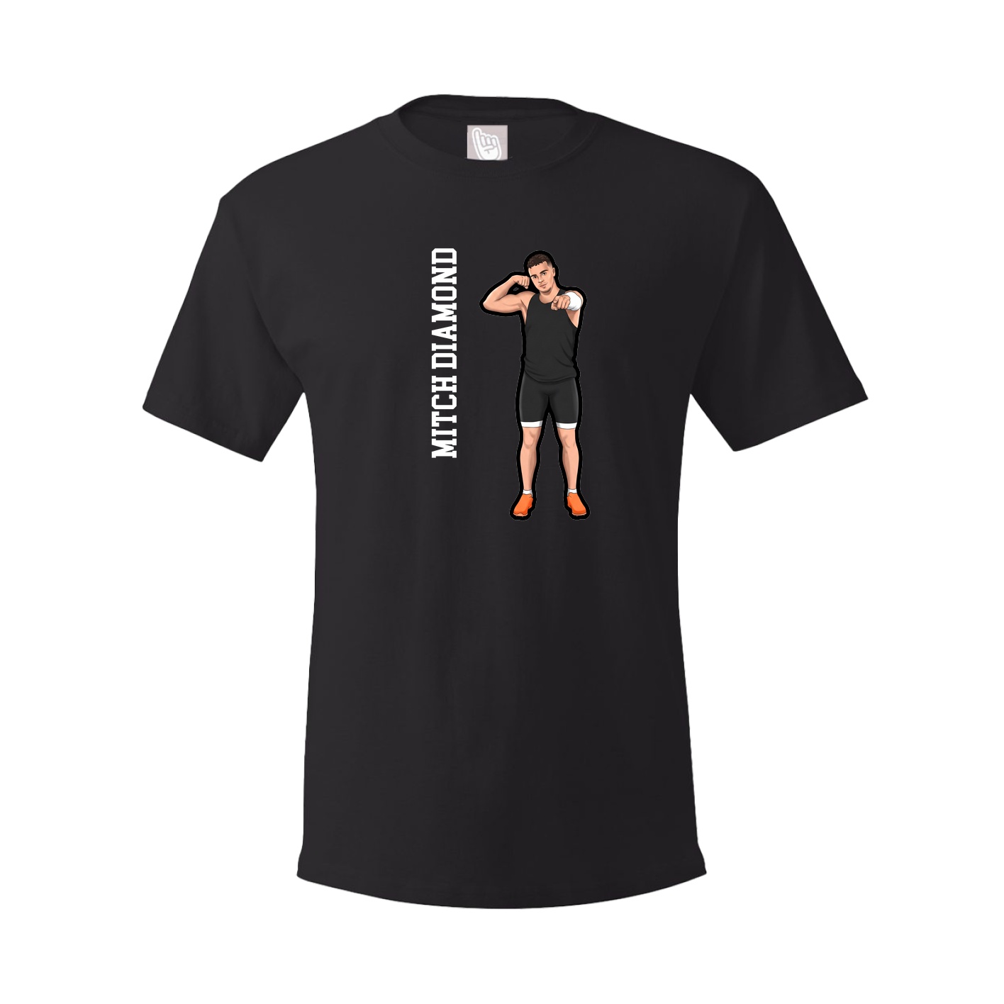 Tee — Name Vertical in Black