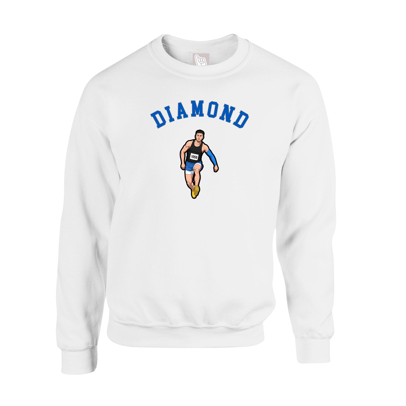 Fleece Crew — Shirsey Arch in White