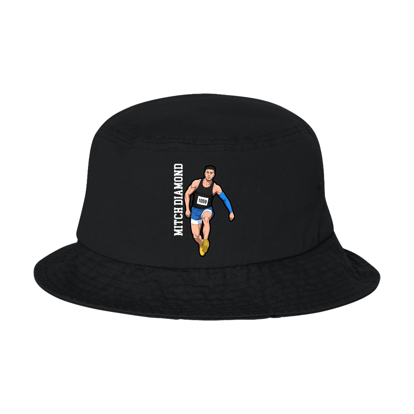 Bucket Cap — Name Vertical in Black