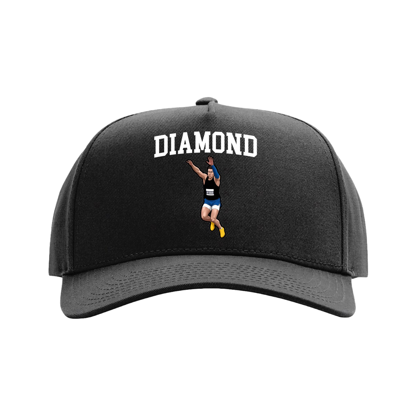 Full Fabric Five-Panel Champ Cap — Shirsey in Black