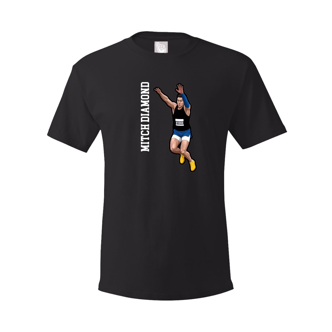 Youth Tee — Name Vertical in Black