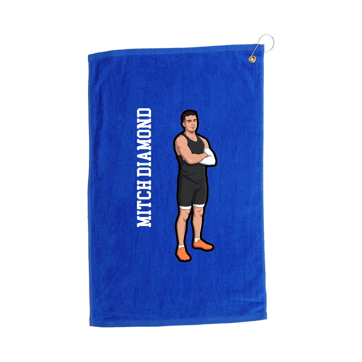 Golf Towel — Name Vertical in Royal
