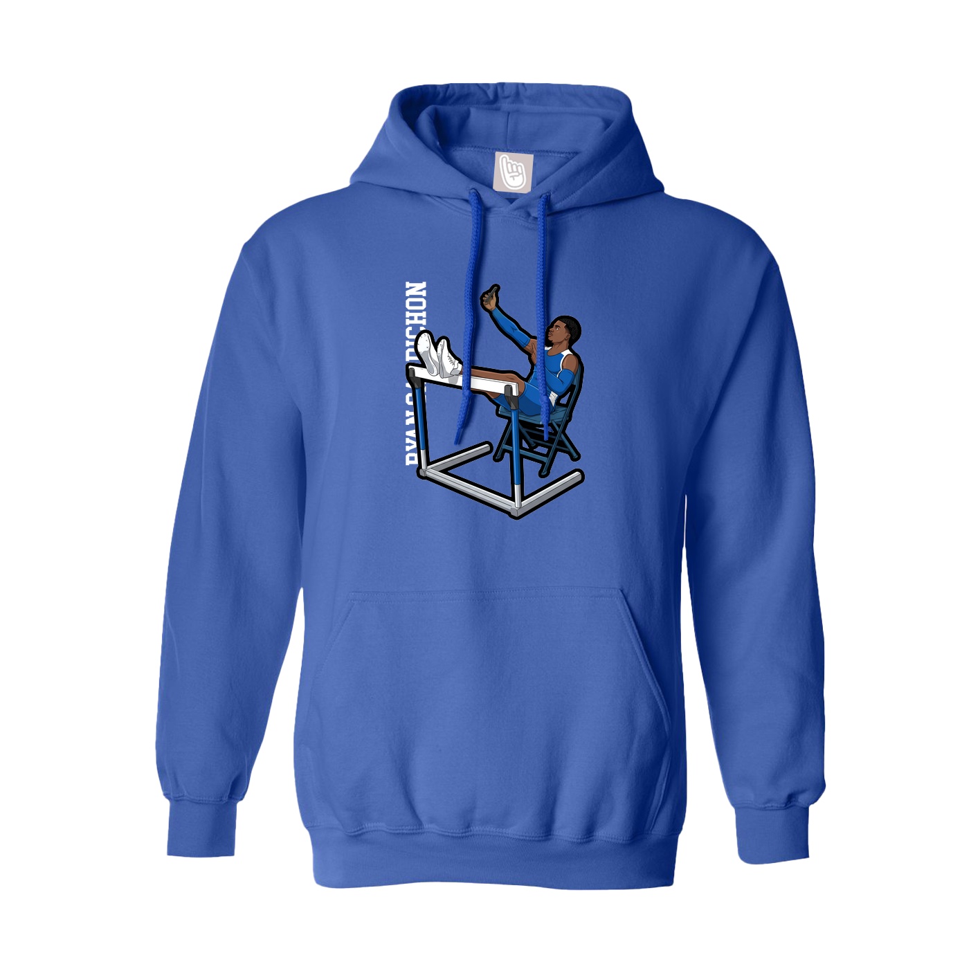 Youth Hoodie — Name Vertical in Royal