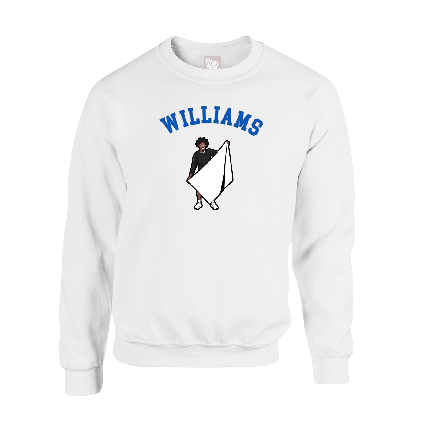 Fleece Crew — Shirsey Arch in White