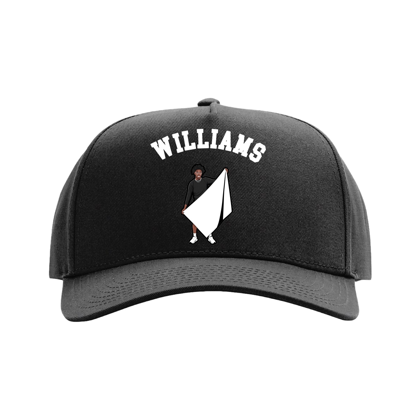 Full Fabric Five-Panel Champ Cap — Shirsey Arch in Black