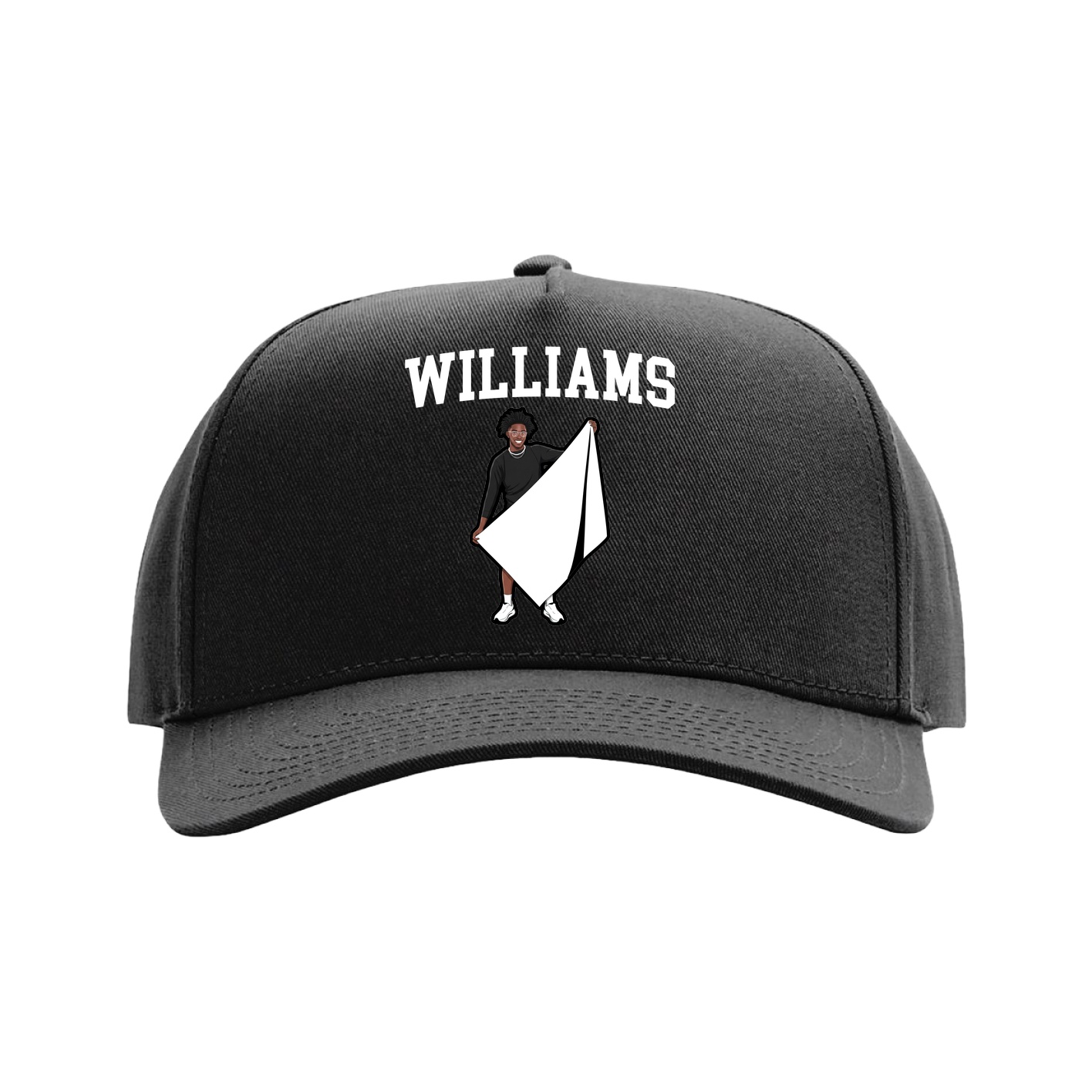 Full Fabric Five-Panel Champ Cap — Shirsey in Black