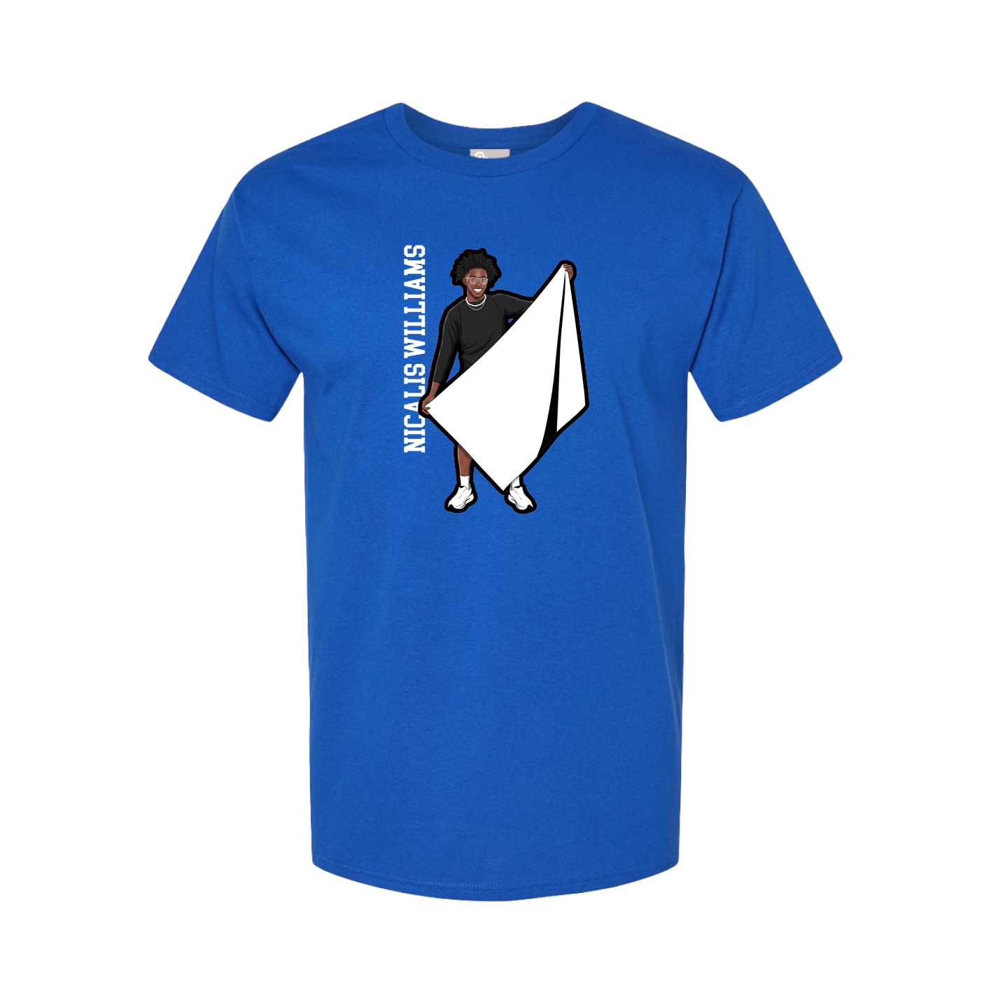 Tee — Name Vertical in Royal