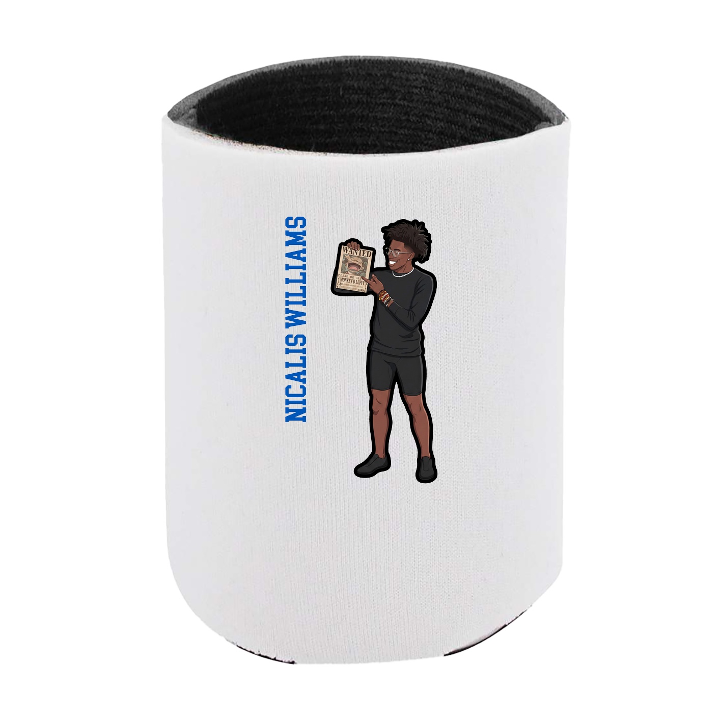 Can Holder — Name Vertical in White