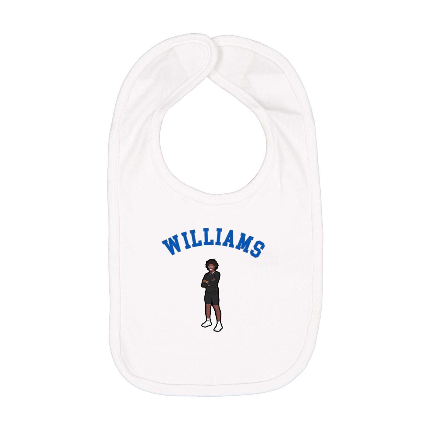 Infant Bib — Shirsey Arch in White