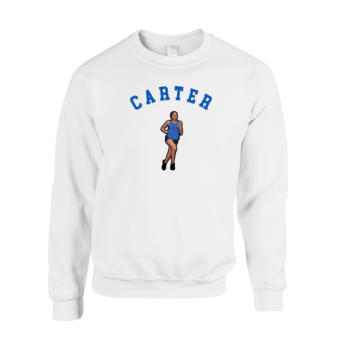 Fleece Crew — Shirsey Arch in White