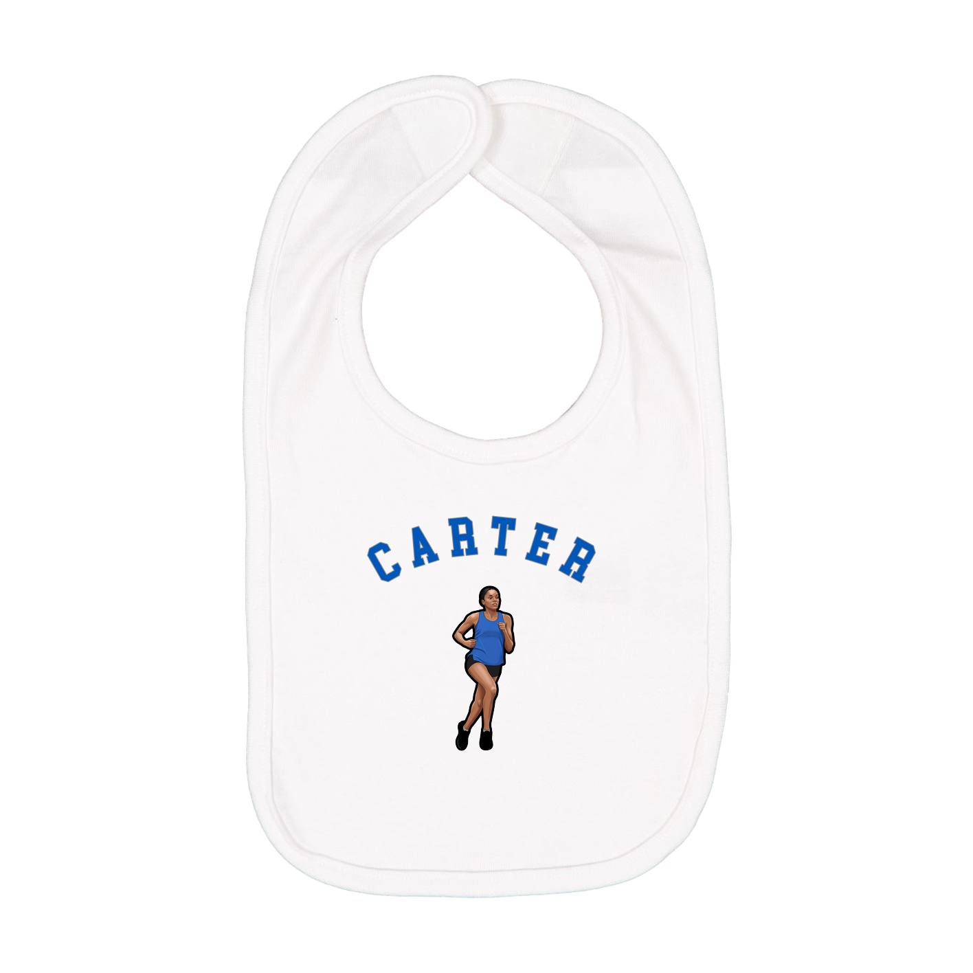 Infant Bib — Shirsey Arch in White