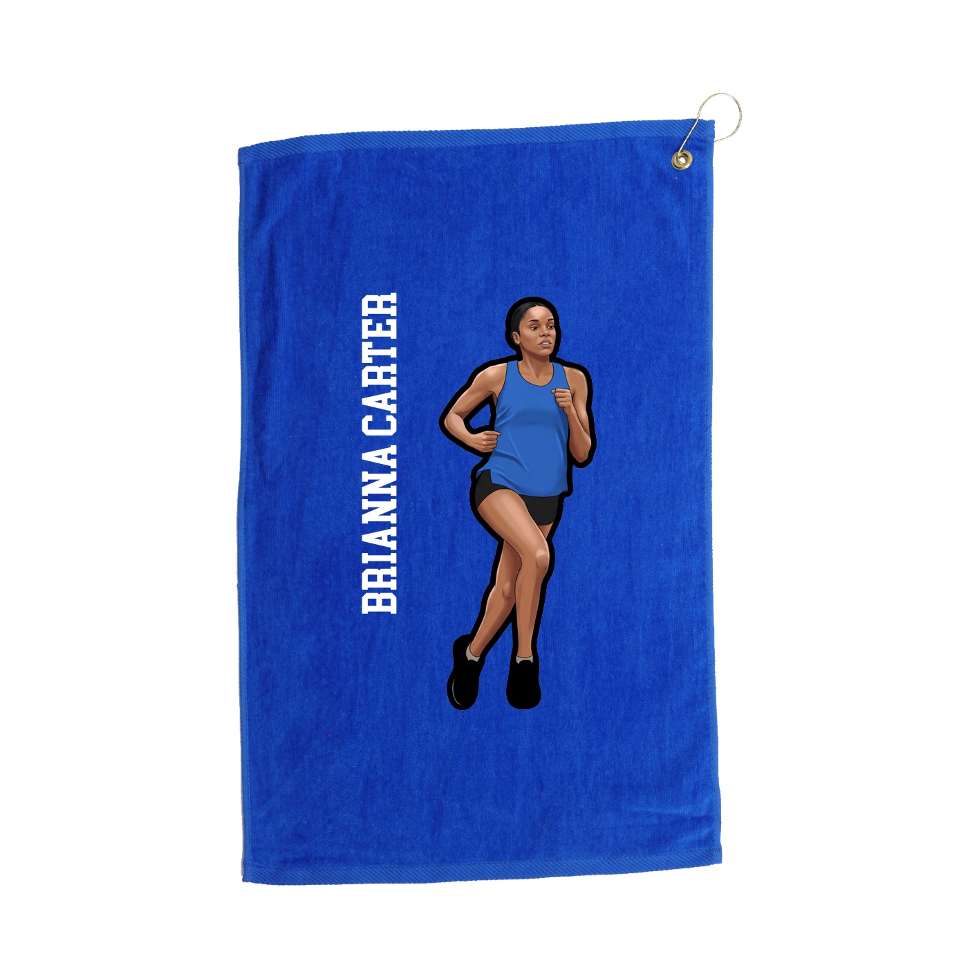 Golf Towel — Name Vertical in Royal