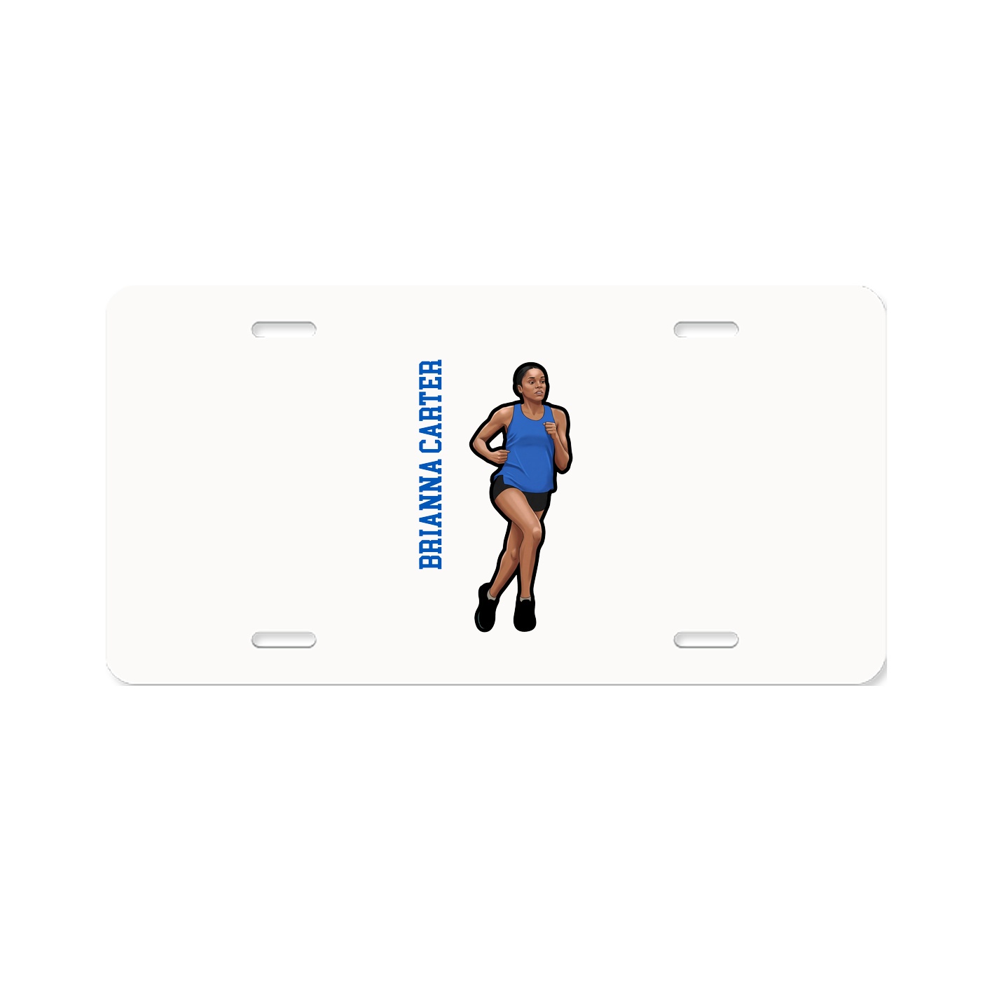 License Plate — Name Vertical in Classic