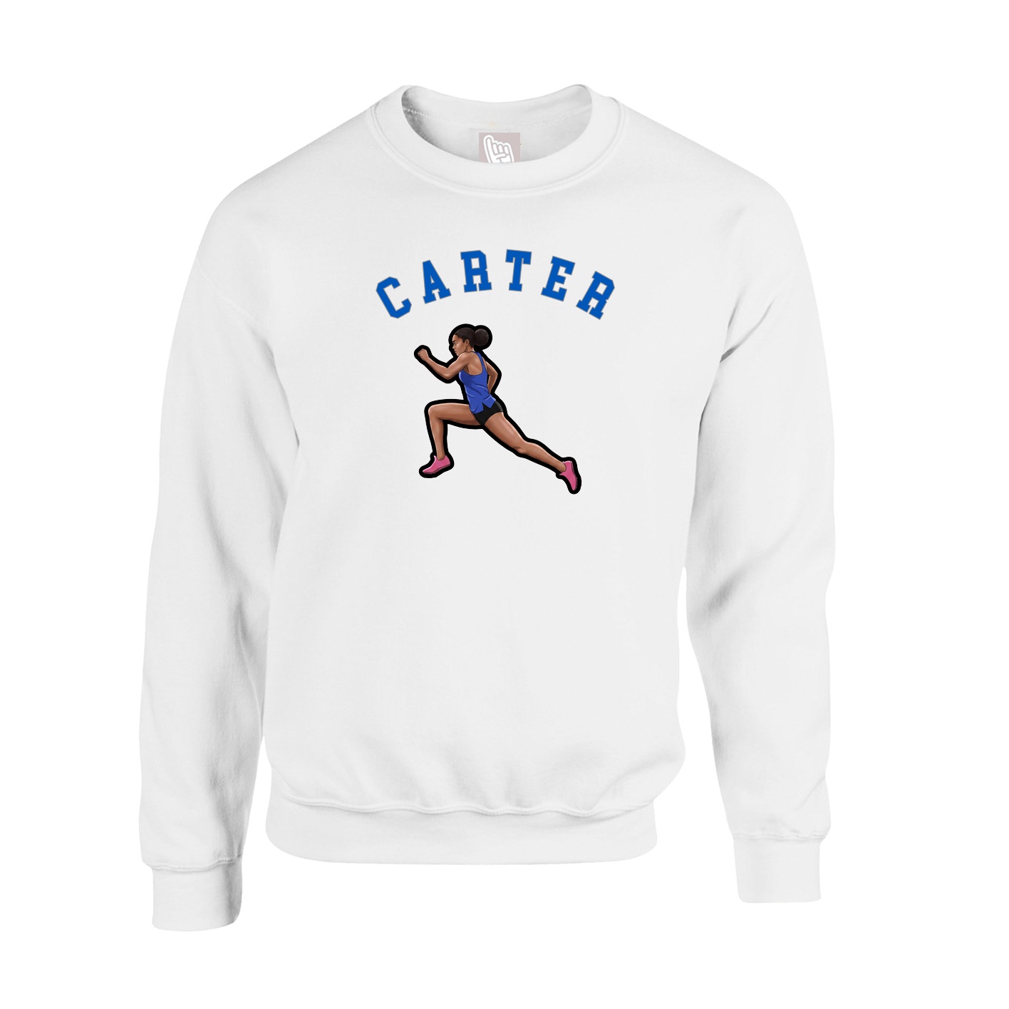 Fleece Crew — Shirsey Arch in White