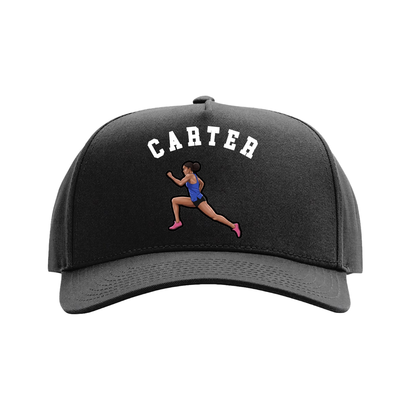 Full Fabric Five-Panel Champ Cap — Shirsey Arch in Black